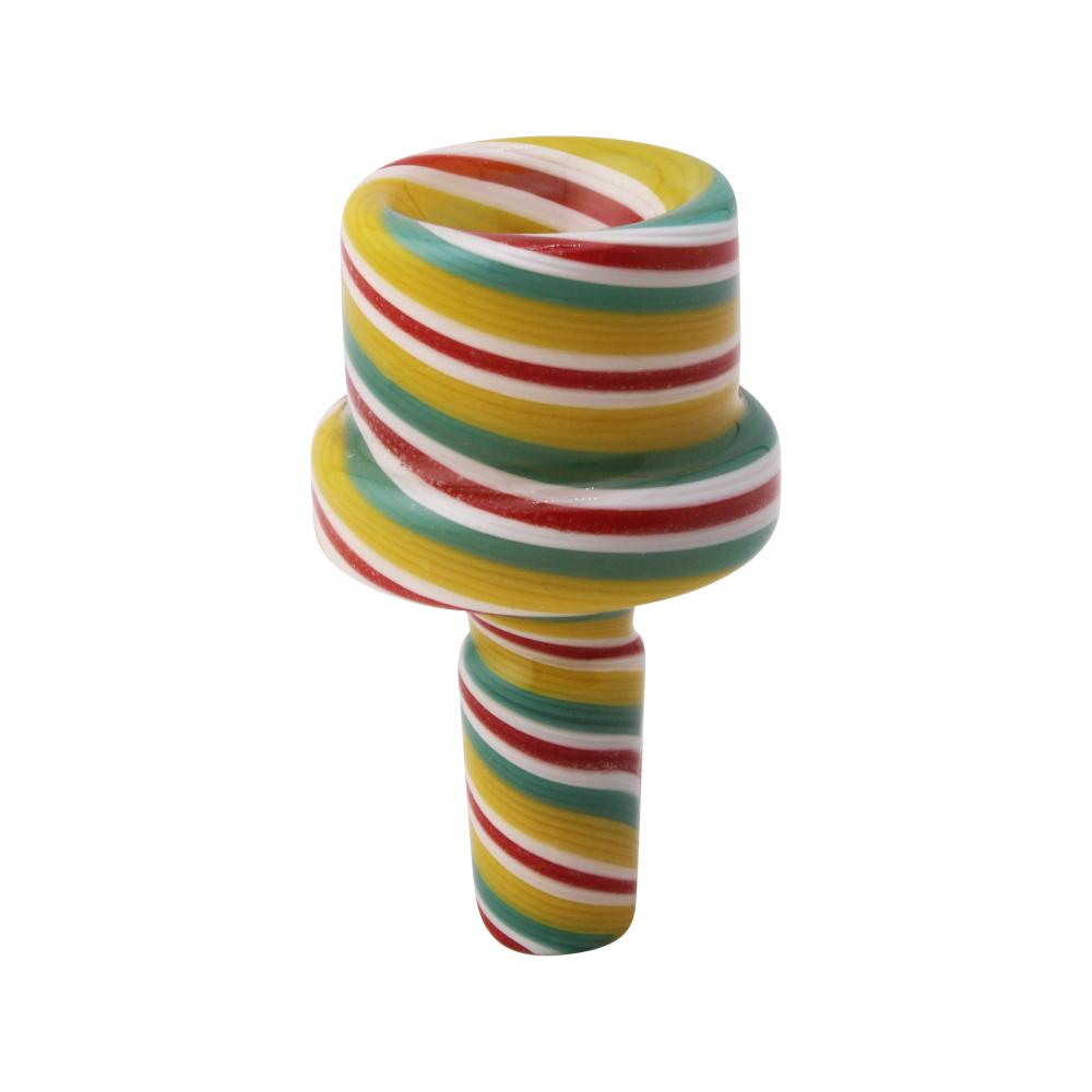 14 mm Male Vortex Swirl Bowl-Yellow