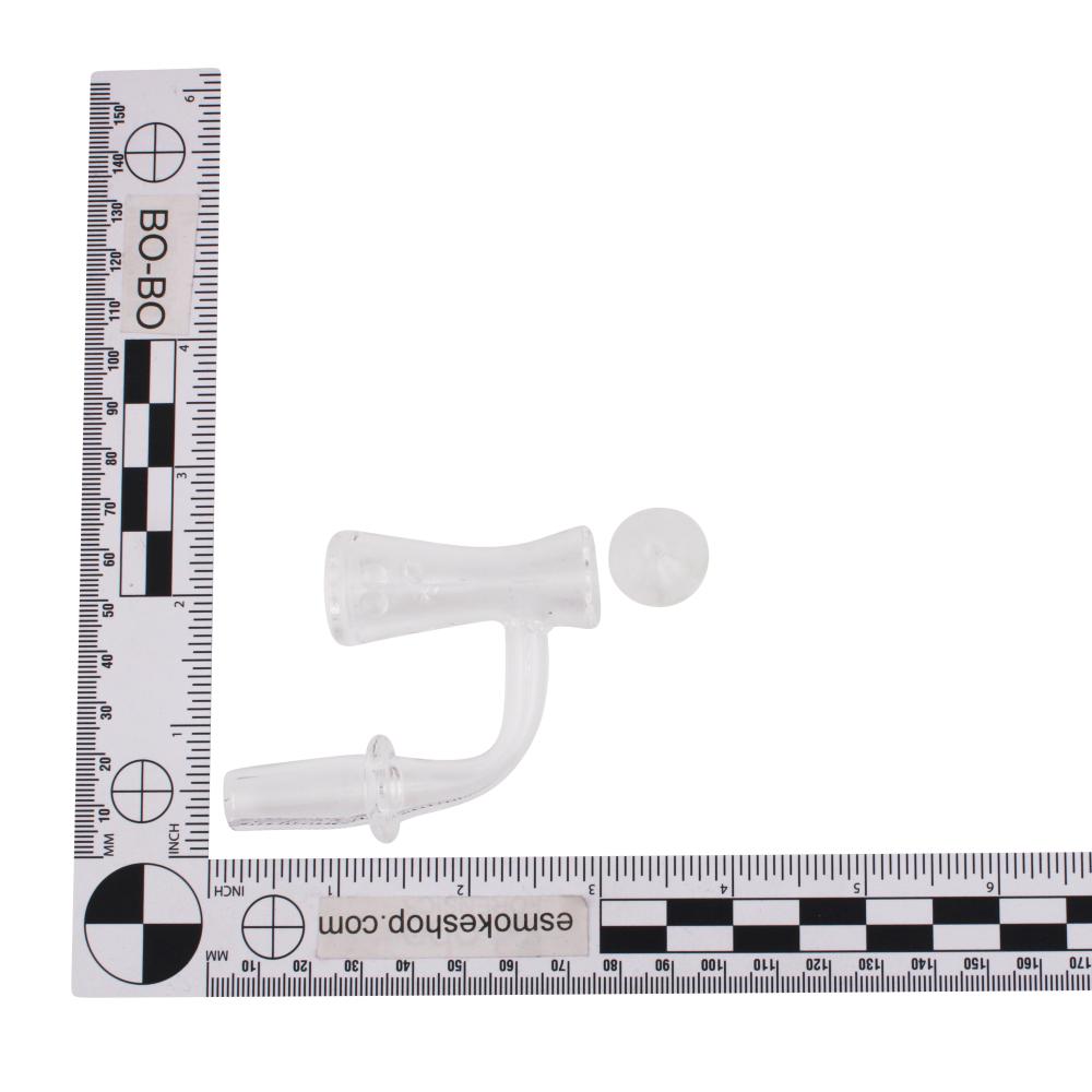 14mm Male 90 Degree aLeaf Kit G Glass Terp Slurper-Clear