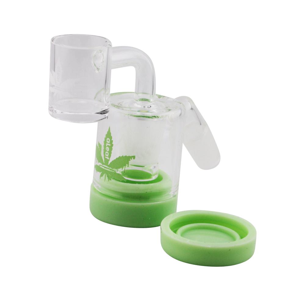 14mm Male 90 Degree aLeaf Kit Reclaimer Glass Terp Slurper-Green