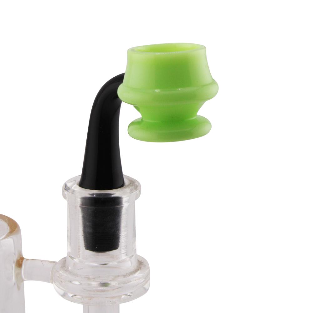 14mm Male 90 Degree Angle Forest Glass Banger-Green