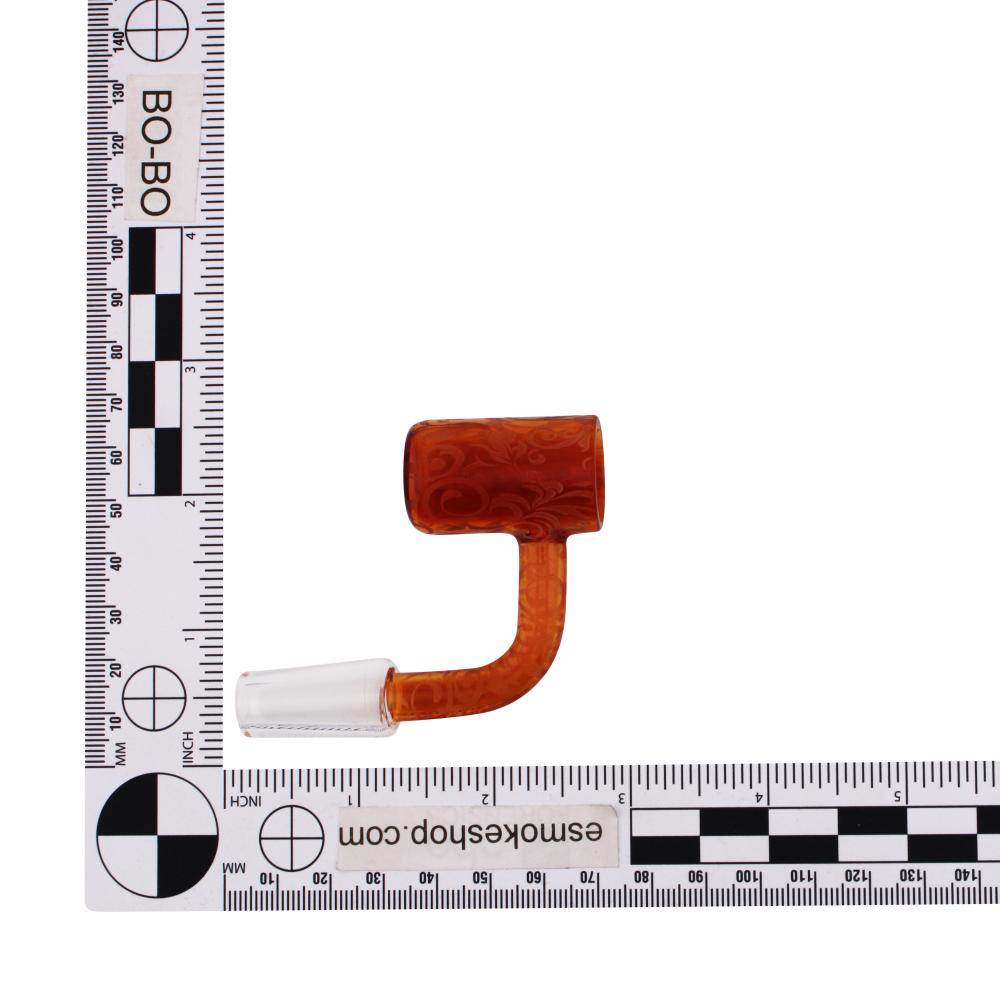 14mm Male 90 Degree Angle Lux Design Glass Banger-Brown