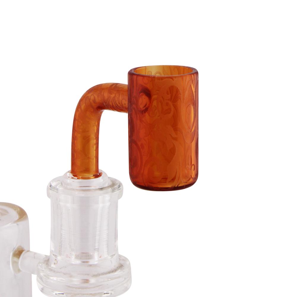 14mm Male 90 Degree Angle Lux Design Glass Banger-Brown