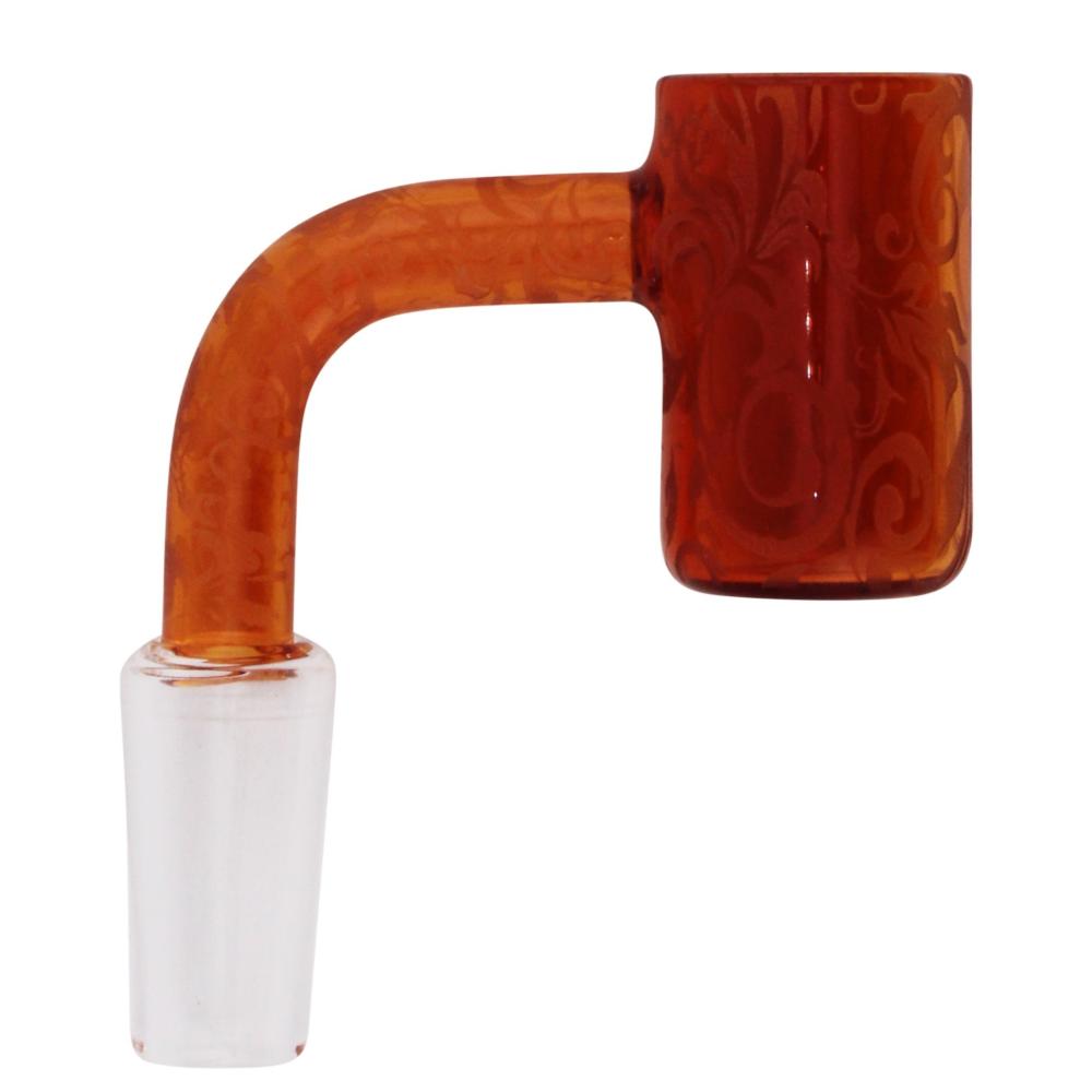 14mm Male 90 Degree Angle Lux Design Glass Banger-Brown