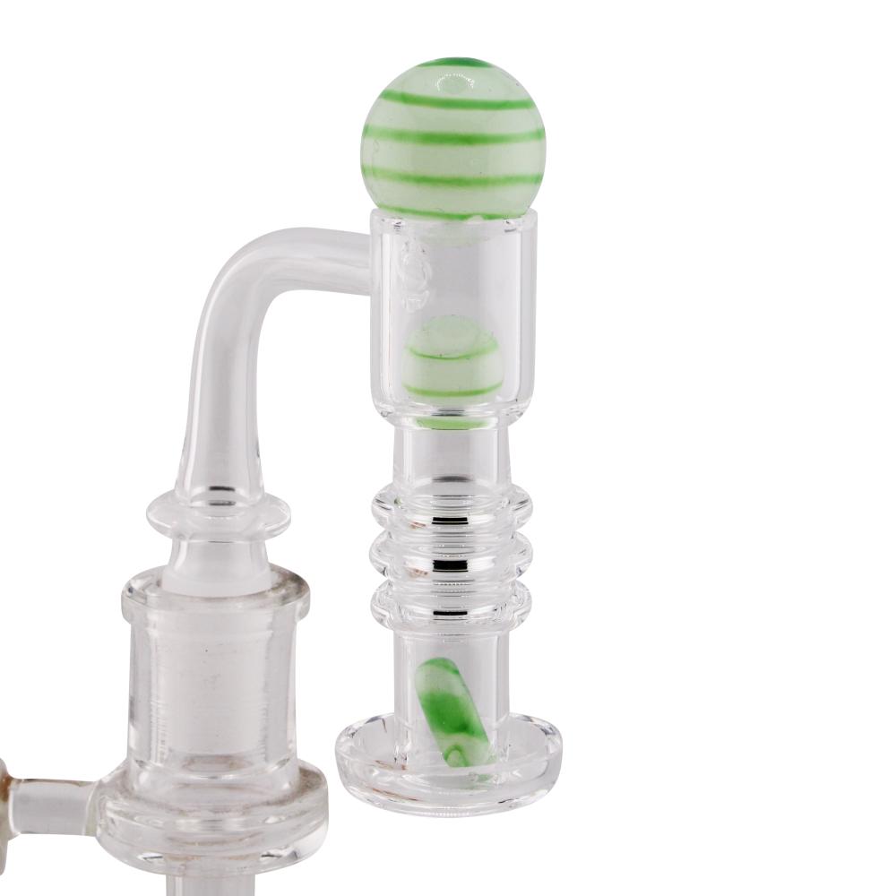 14mm Male 90 Degree Angle Spiral Swirl Glass Terp Slurper-Green