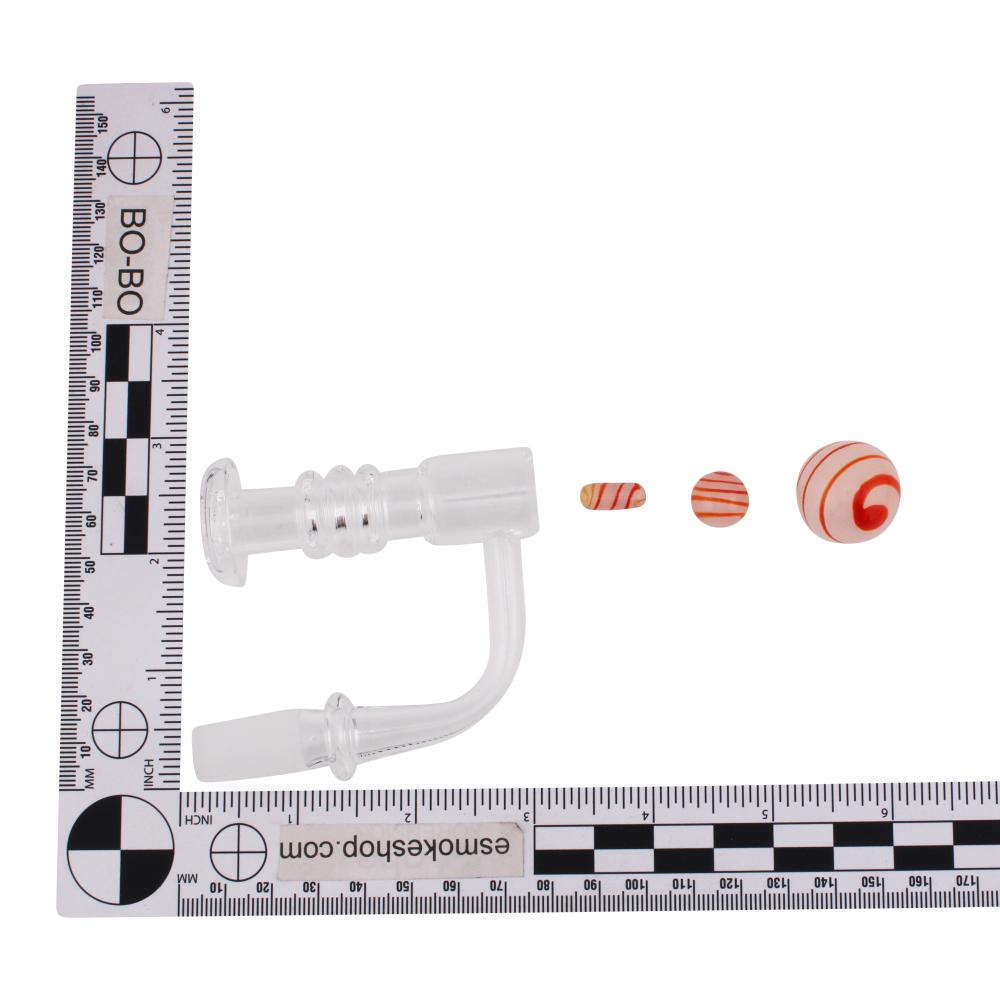 14mm Male 90 Degree Angle Spiral Swirl Glass Terp Slurper-Red