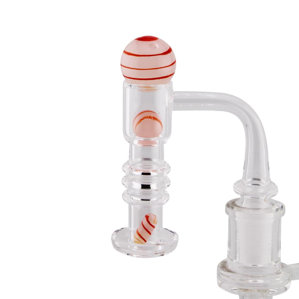 14mm Male 90 Degree Angle Spiral Swirl Glass Terp Slurper-Red