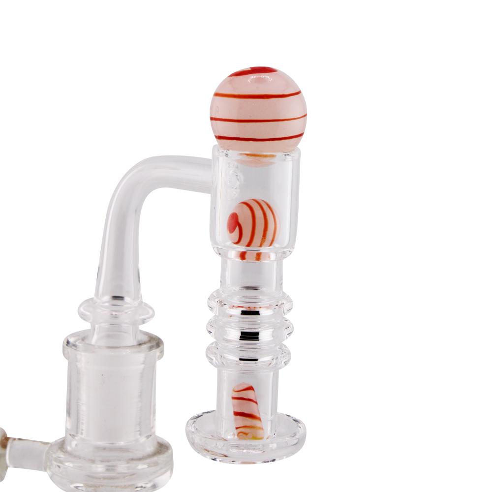 14mm Male 90 Degree Angle Spiral Swirl Glass Terp Slurper-Red