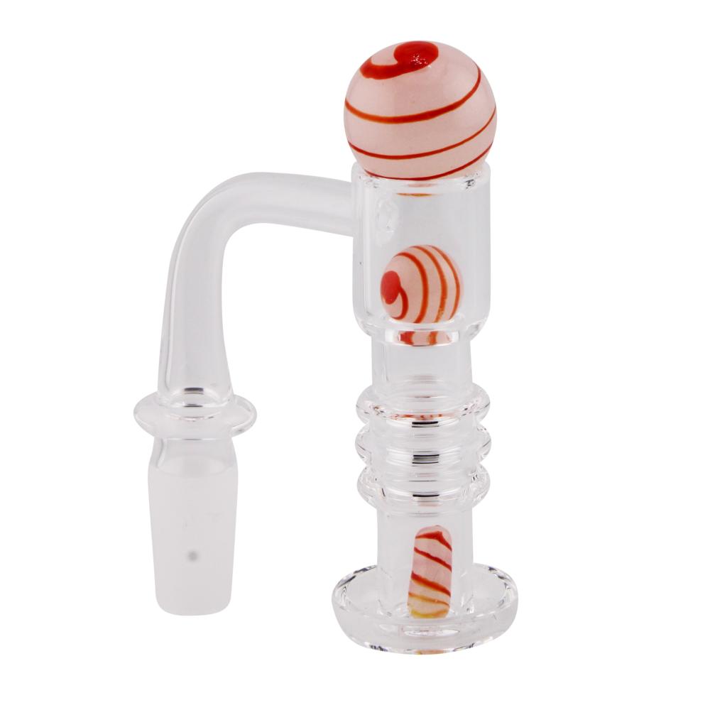 14mm Male 90 Degree Angle Spiral Swirl Glass Terp Slurper-Red