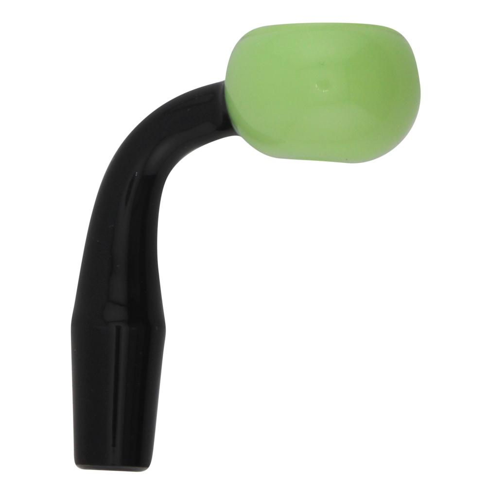 14mm Male 90 Degree Angle Topaz Glass Banger-Green