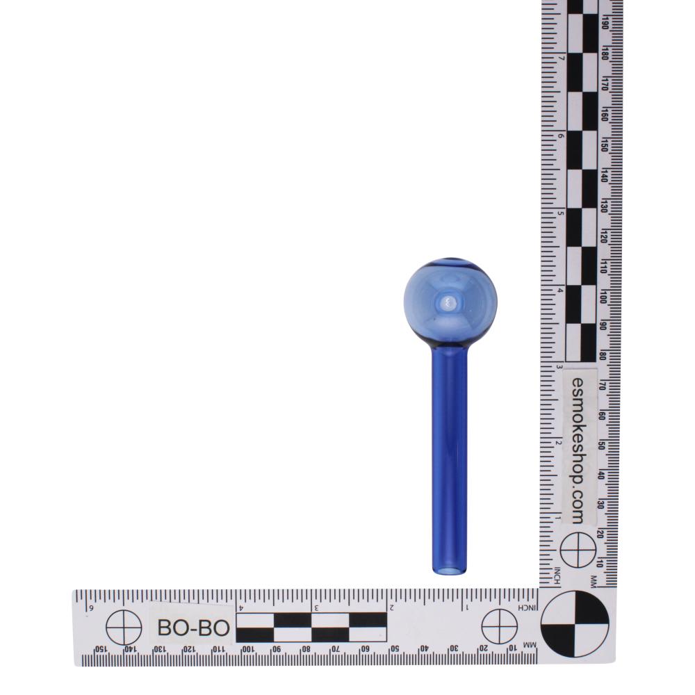 4" Thick Pyrex Glass Oil Burner Pipe-Blue