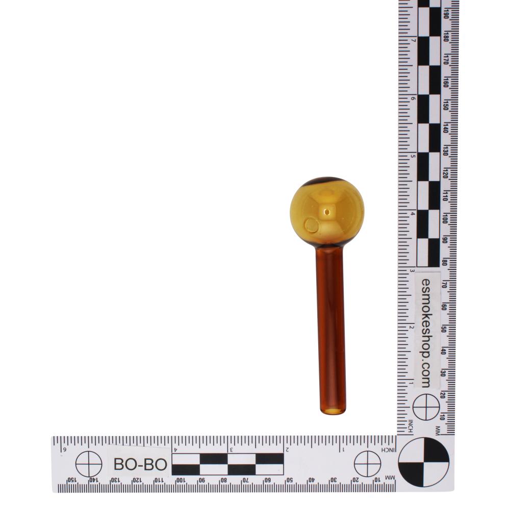 4" Thick Pyrex Glass Oil Burner Pipe-Brown