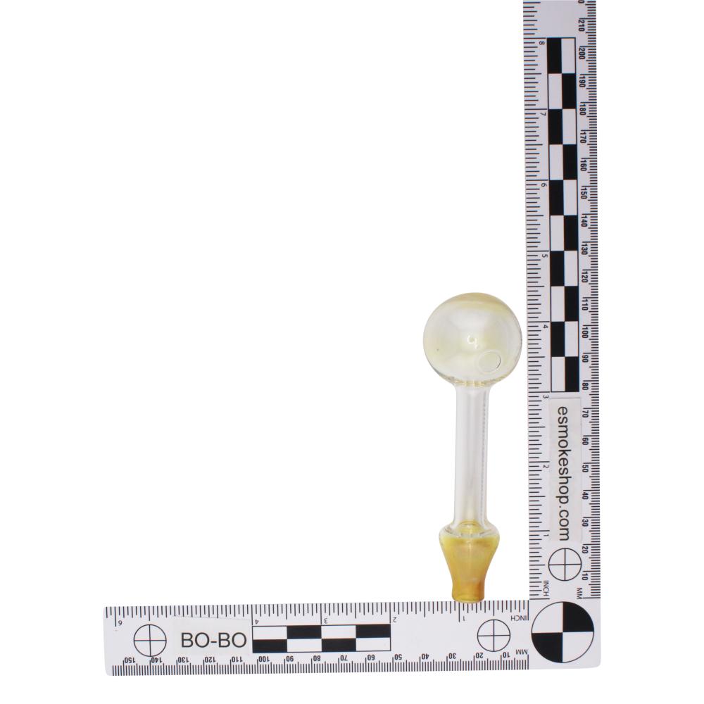 4.5" Amber Thick Pyrex Glass Oil Burner Pipe