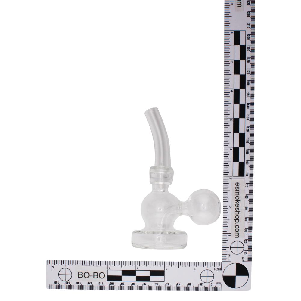 4.5" Thick Pyrex Glass Oil Burner Bubbler-Clear