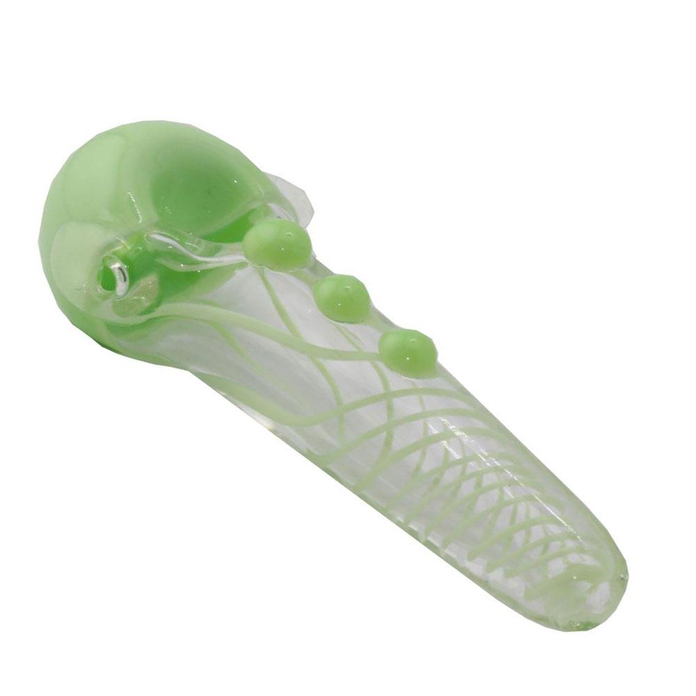5'' Jade Glass Hand Pipe - Green
