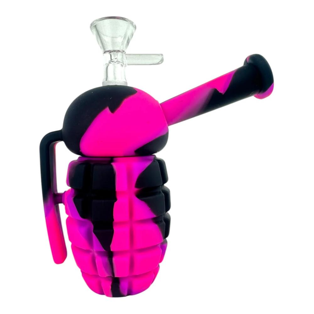 5" Silicone Grenade Water Pipe - Pink