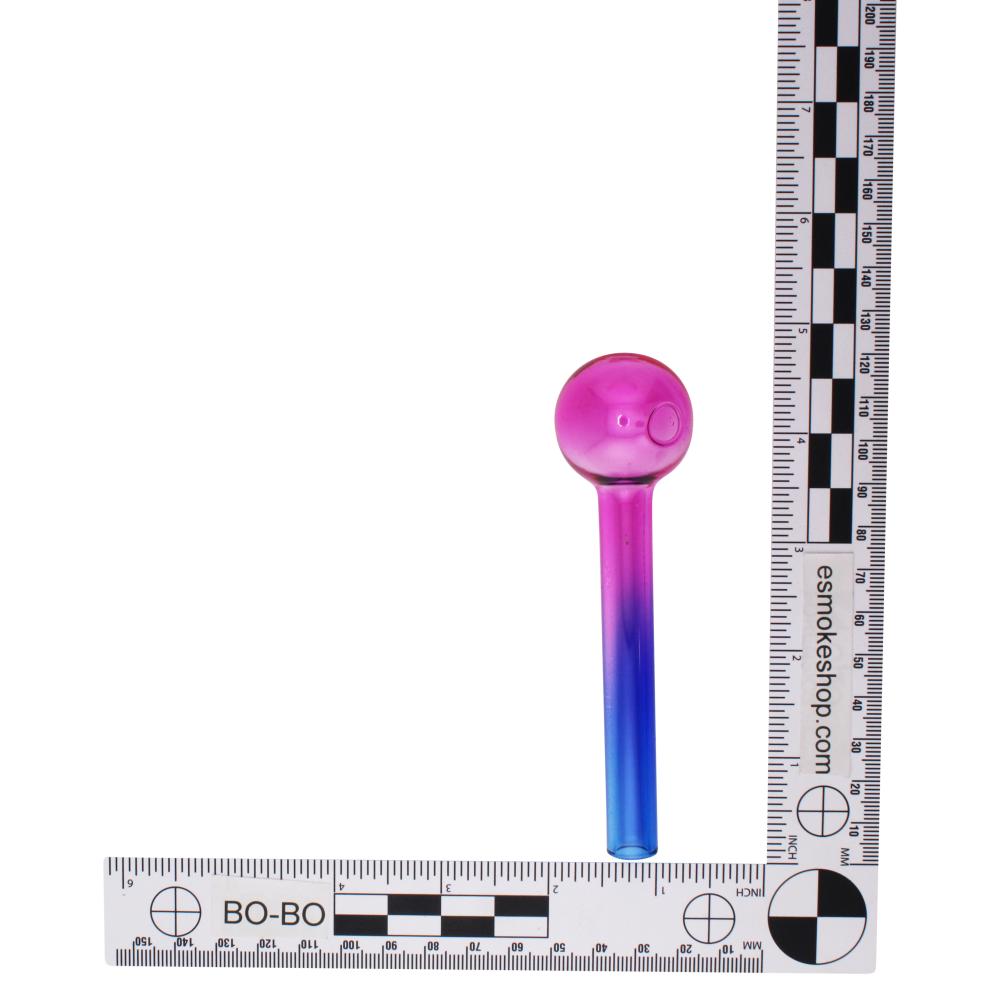 5" Thick Pyrex Glass Oil Burner Pipe-Pink and Blue