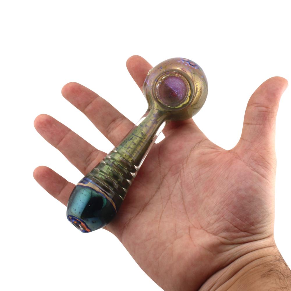 5.5" Aurora Glass Hand Pipe - Purple