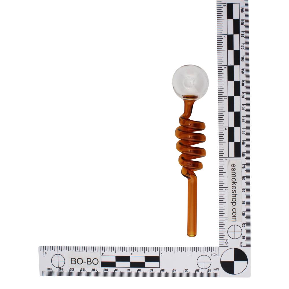 5.5" Spiral Thick Pyrex Glass Oil Burner Pipe-Brown