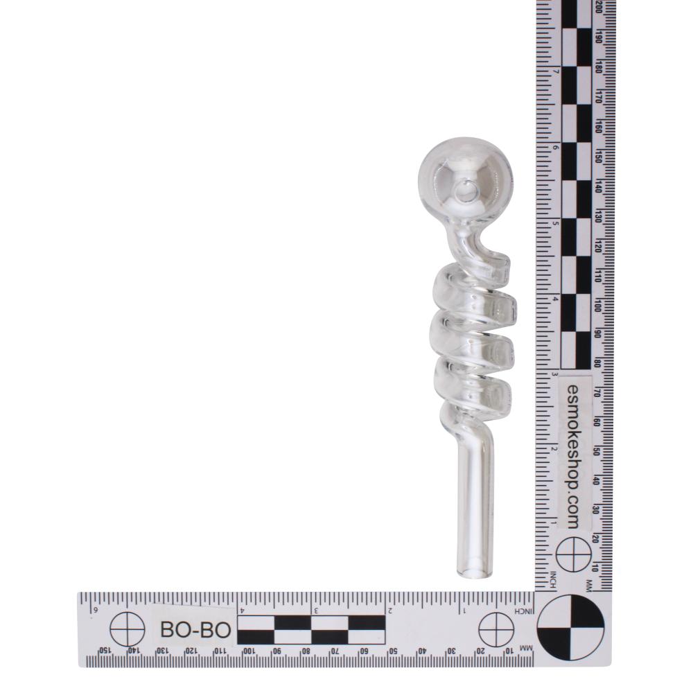 5.5" Spiral Thick Pyrex Glass Oil Burner Pipe-Clear