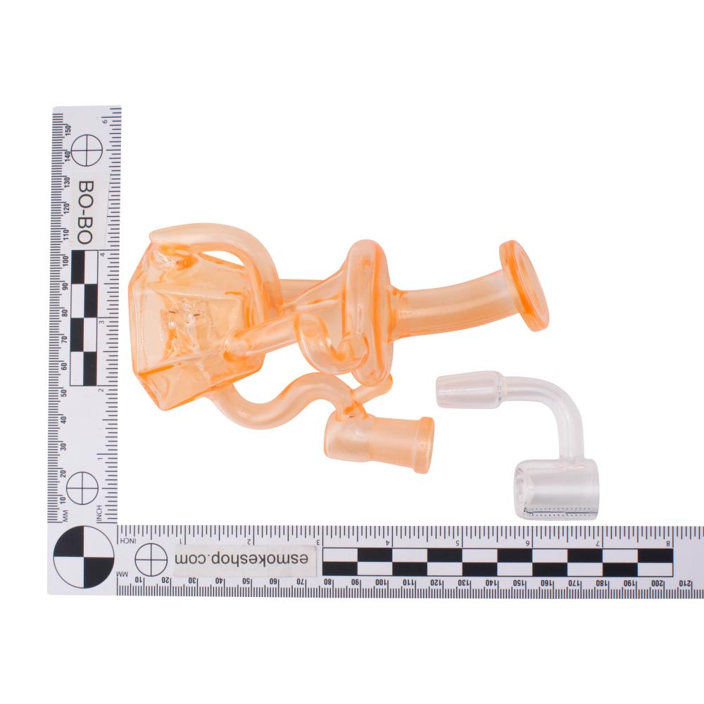 6" Onyx Twist Thick Pyrex Glass Water Pipe-Orange