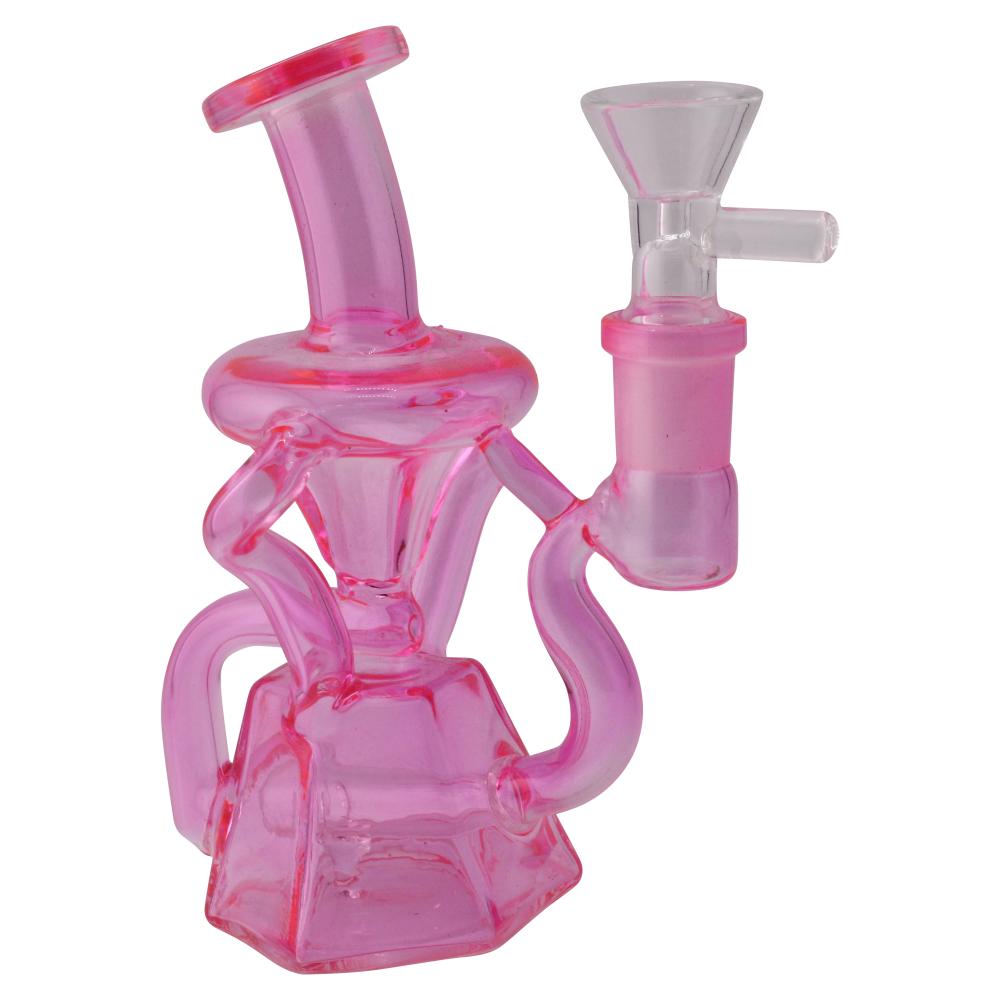 6" Onyx Twist Thick Pyrex Glass Water Pipe