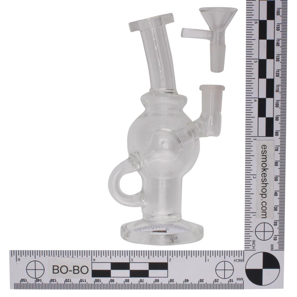 6" Orb Thick Pyrex Glass Water Pipe-Clear