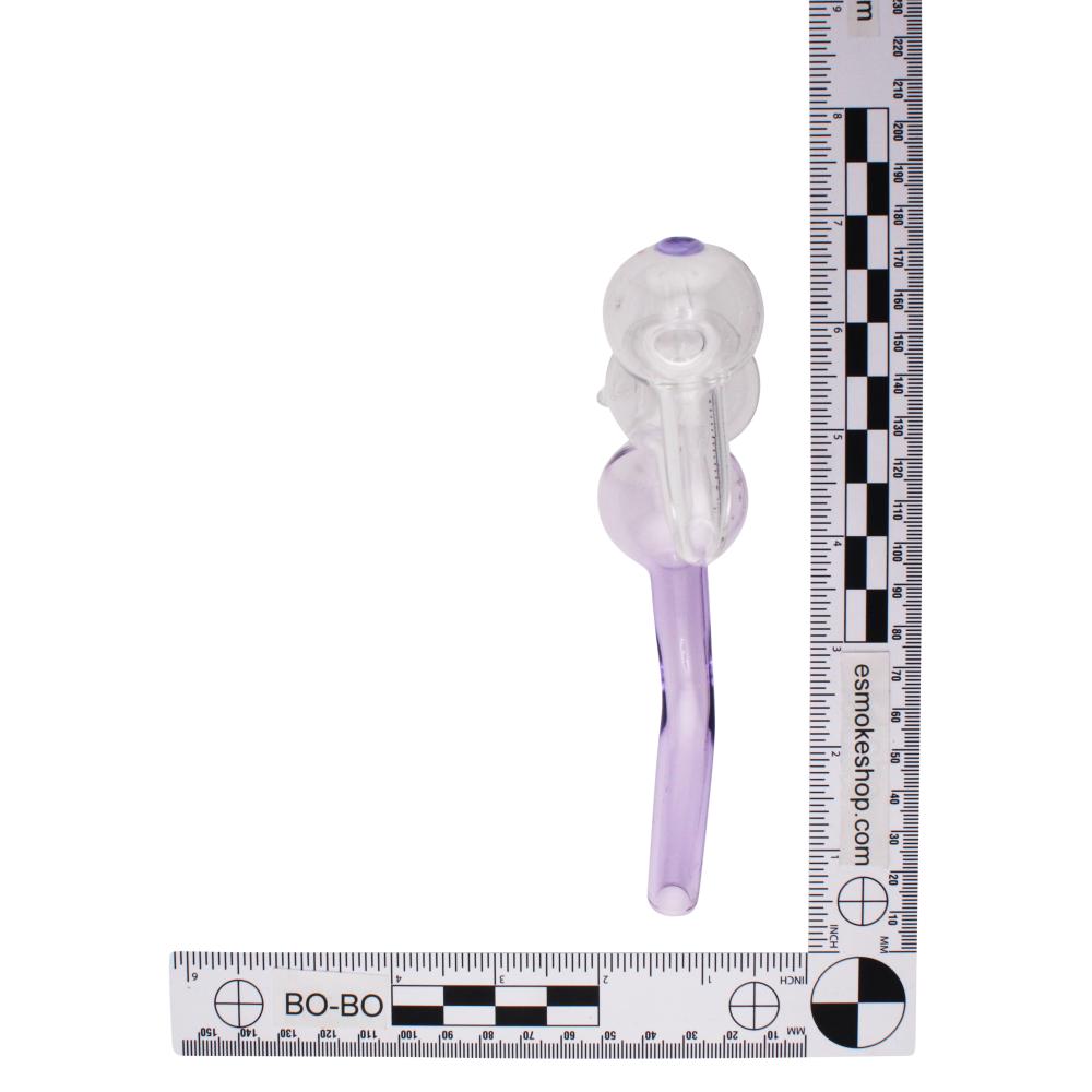 6" Thick Pyrex Glass Oil Burner Bubbler-Purple