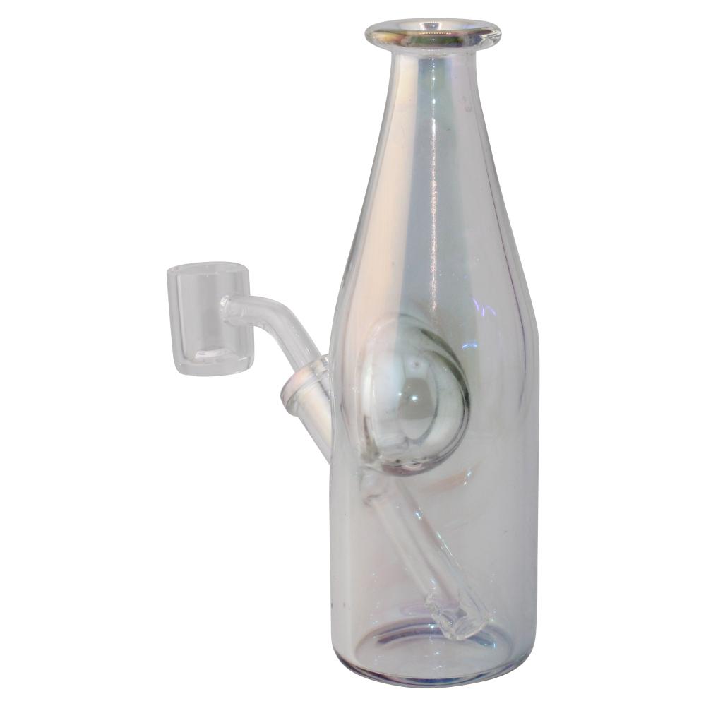 6.5" Bottle Thick Pyrex Glass Water Pipe-Clear