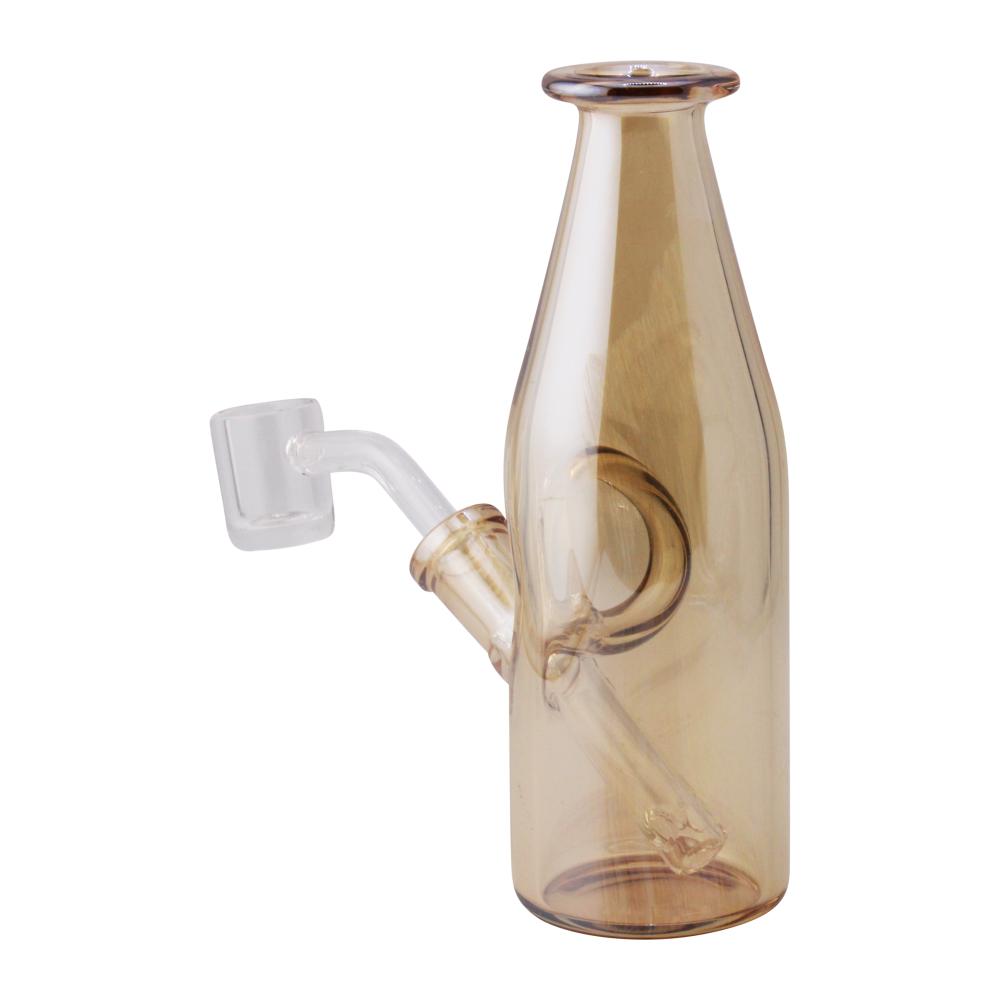 6.5" Bottle Thick Pyrex Glass Water Pipe-Yellow