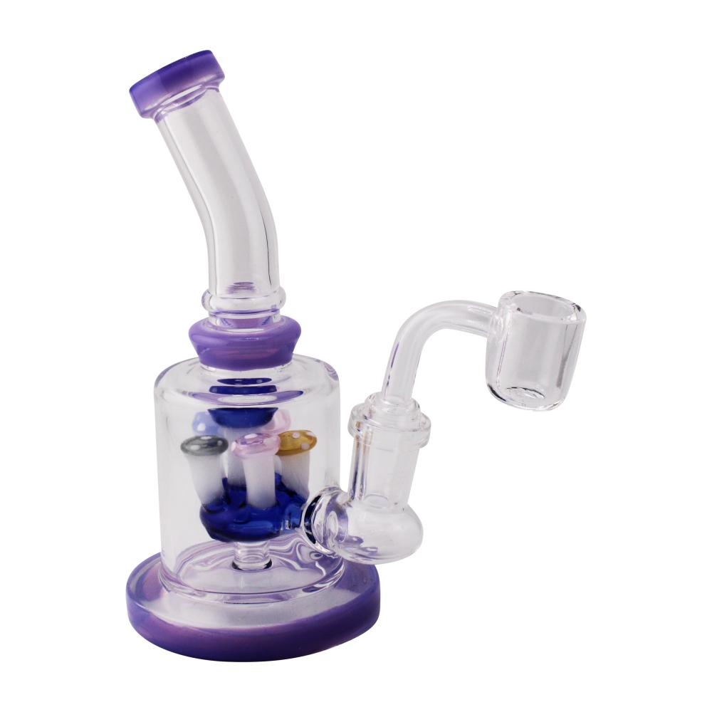 6.5" Mystic Garden Thick Pyrex Glass Water Pipe-Purple