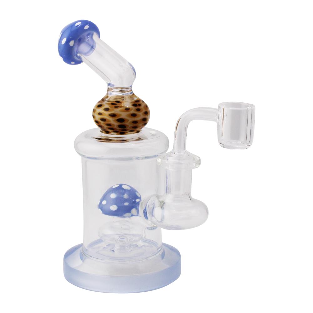 7" Magic Shroom Thick Pyrex Glass Water Pipe