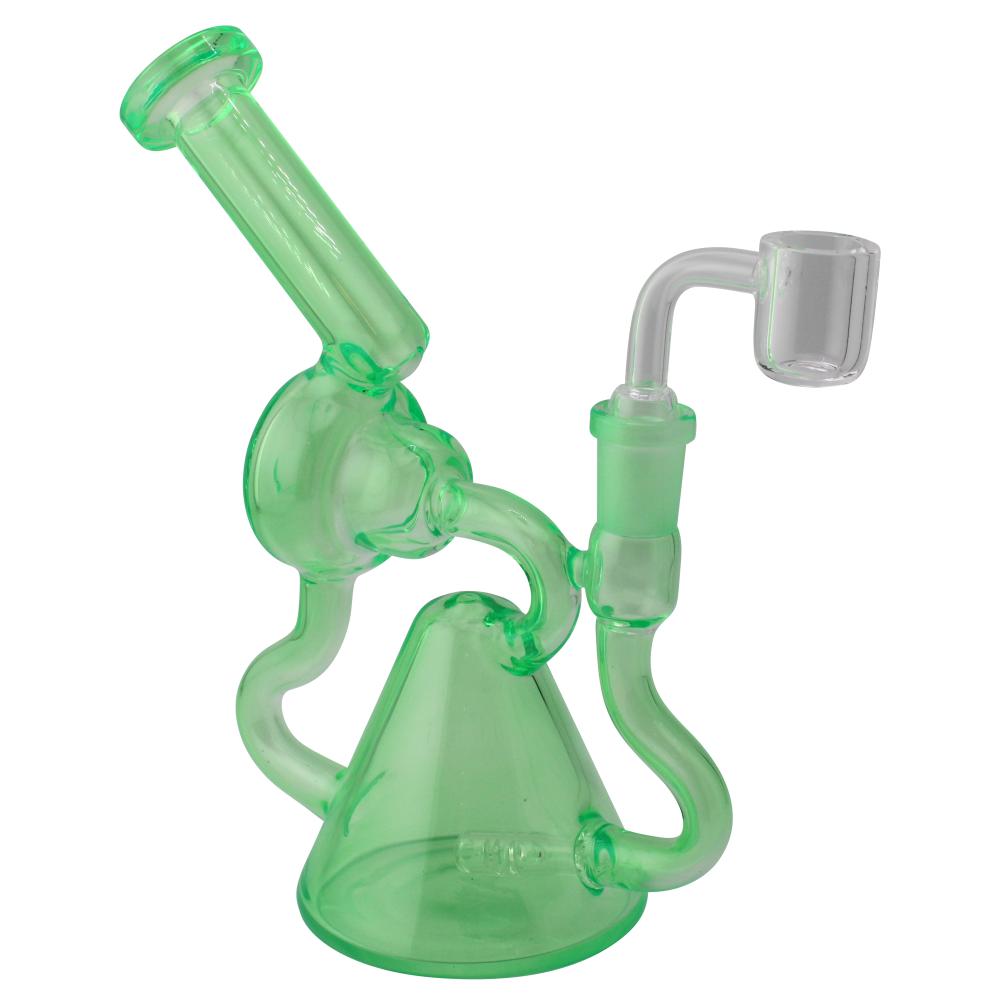 7.5" Recycle Thick Glass Water Pipe-Green