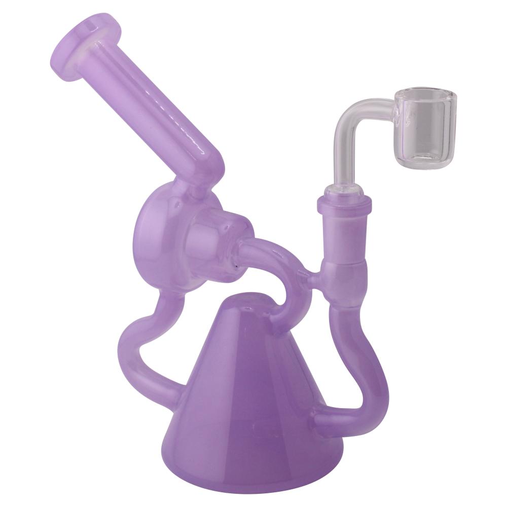 7.5" Recycle Thick Glass Water Pipe-Purple