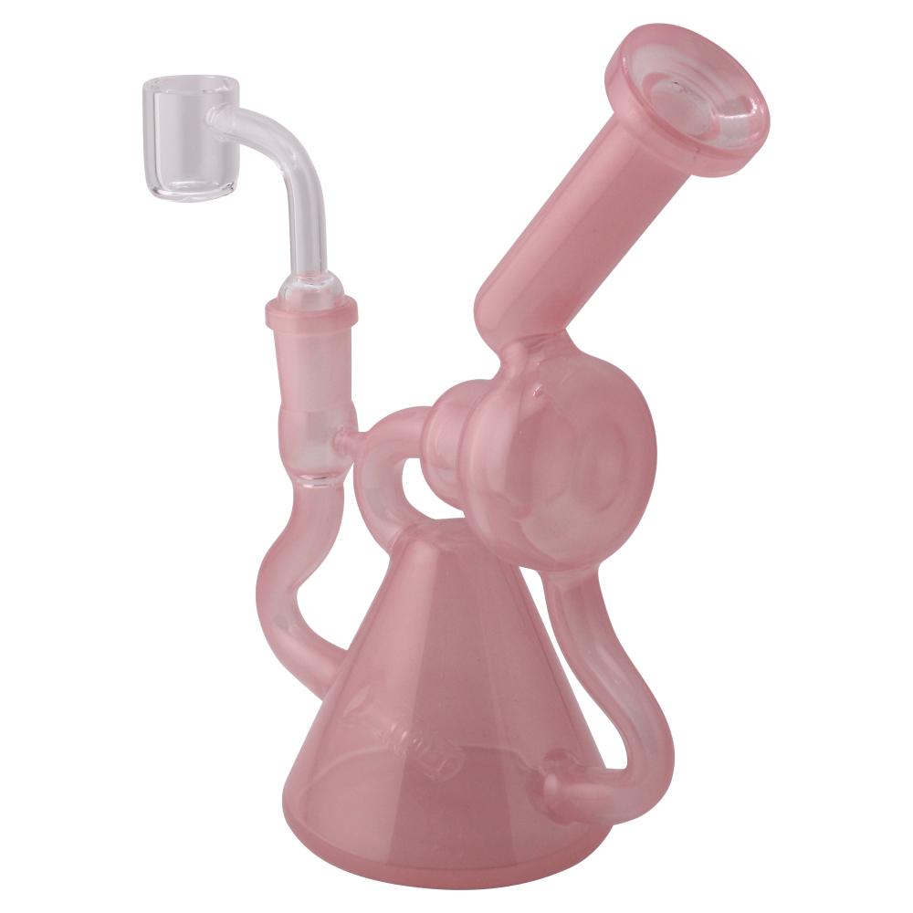 7.5” Recycle Thick Glass Water Pipe-Pink