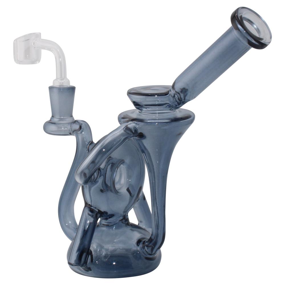 9" Recycle Thick Glass Water Pipe-Black