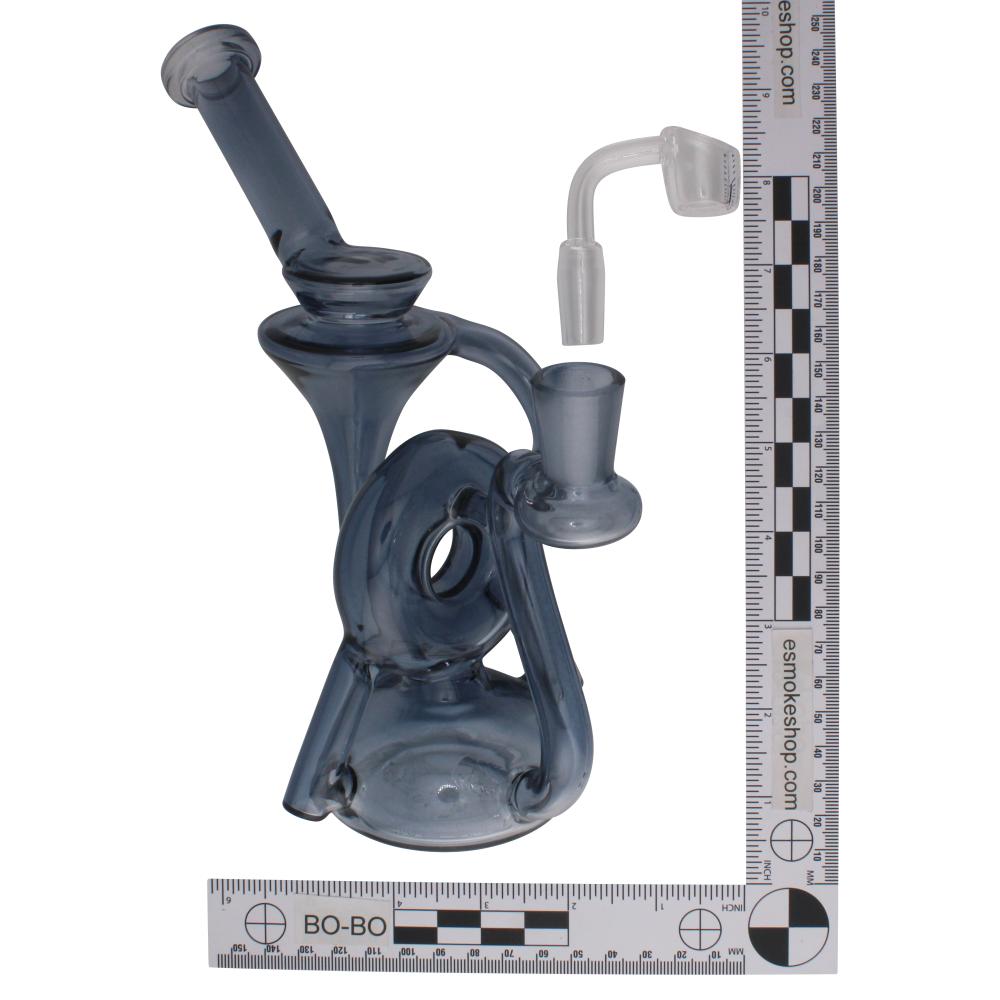 9” Recycle Thick Glass Water Pipe-Black