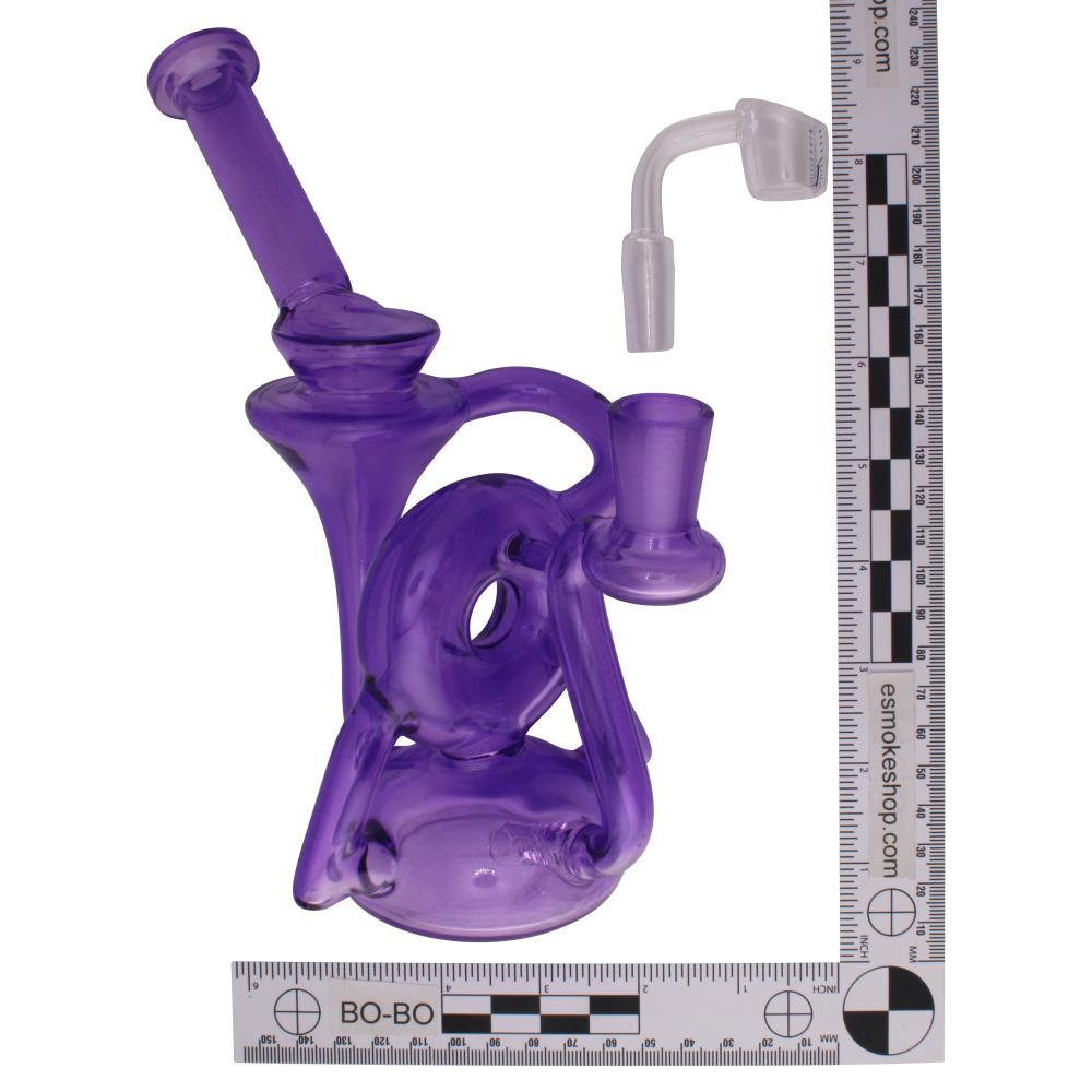 9” Recycle Thick Glass Water Pipe-Purple