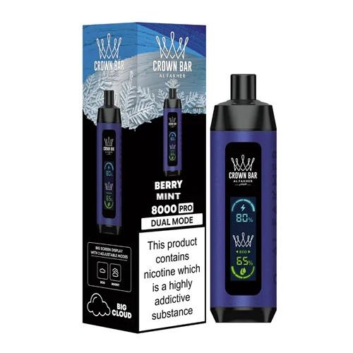 Berry Mint Al Fakher Crown Bar Pro Vape 8000 Puffs