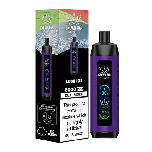 Lush Ice Al Fakher Crown Bar Pro Vape 8000 Puffs