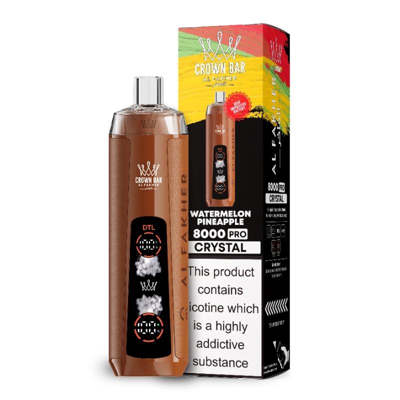 Watermelon Pineapple Al Fakher Crown Bar Pro Vape 8000 Puffs