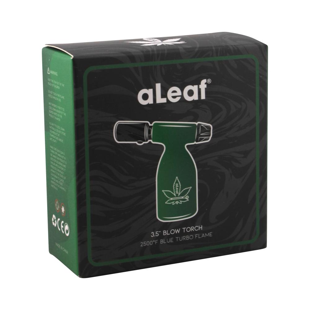 aLeaf 3.5" Blow Torch Lighter Single Turbo Flame-Dark Green