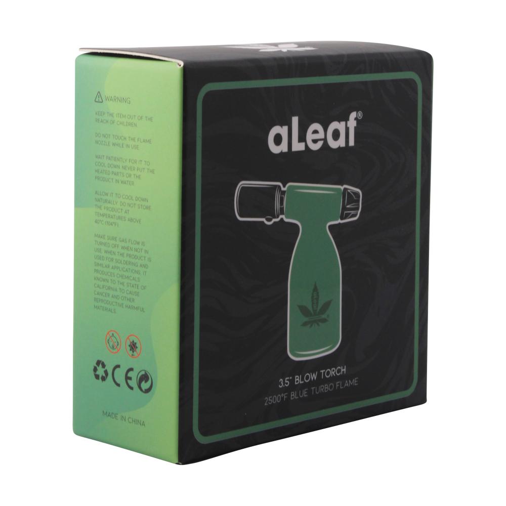 aLeaf 3.5" Blow Torch Lighter Single Turbo Flame-Green