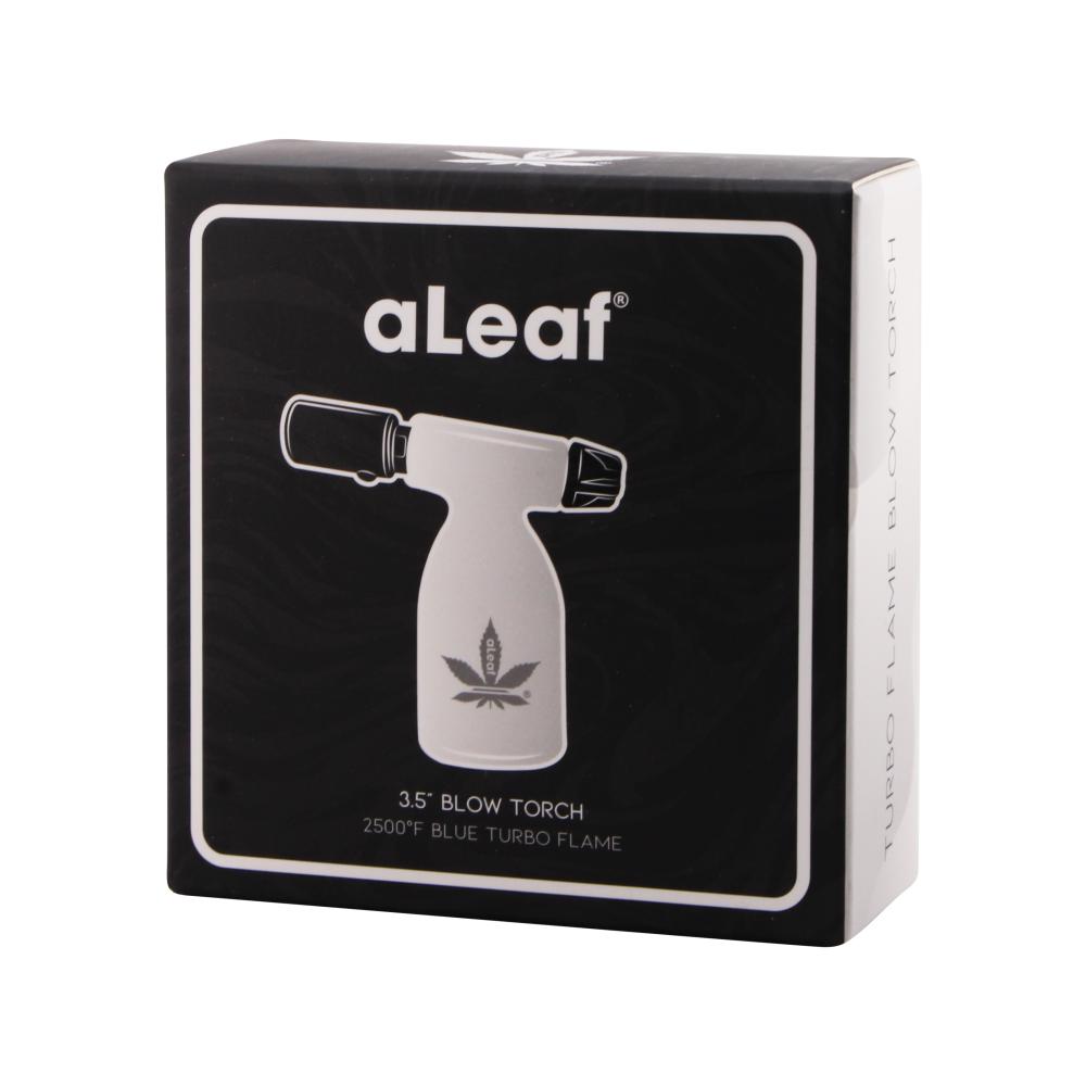 aLeaf 3.5" Blow Torch Lighter Single Turbo Flame-White