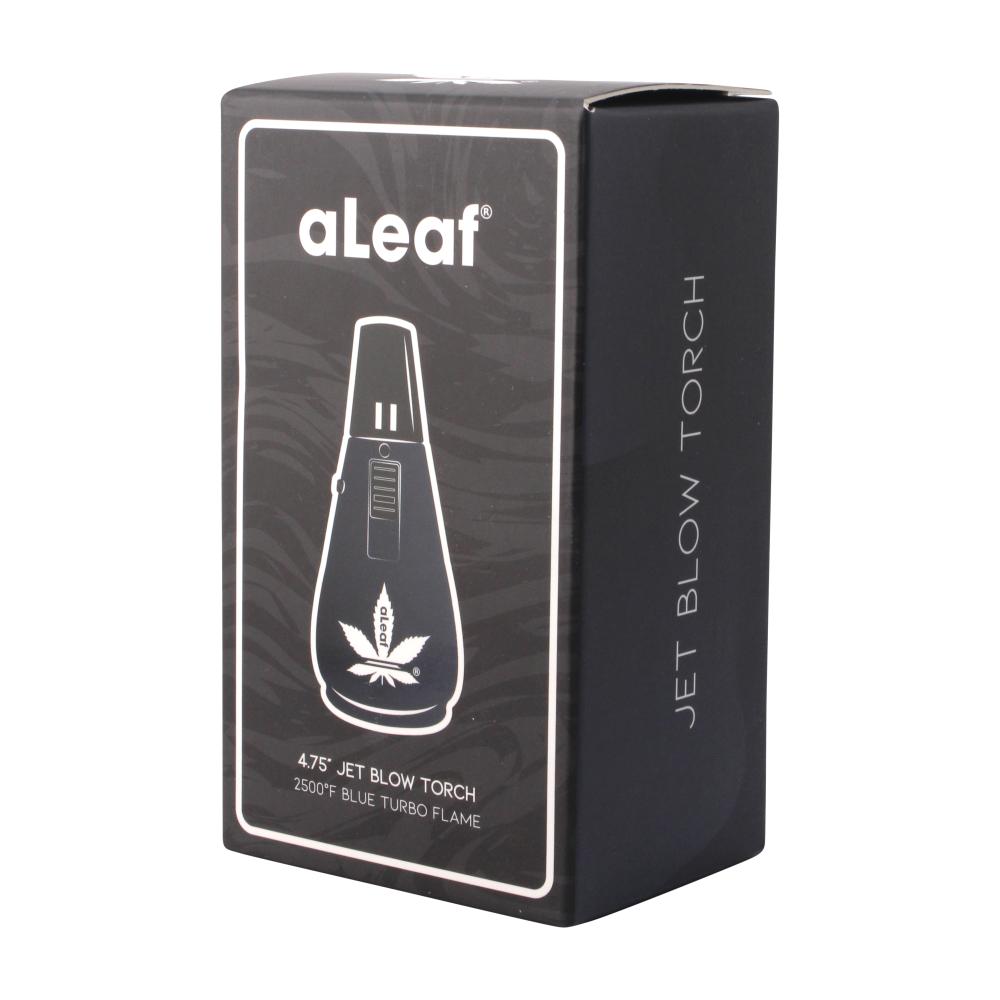 aLeaf 4.75" Jet Blow Torch Lighter Single Turbo Flame-Black