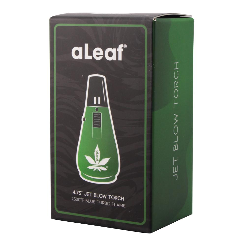 aLeaf 4.75" Jet Blow Torch Lighter Single Turbo Flame-Dark Green