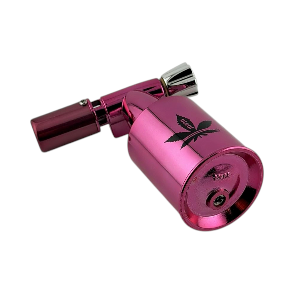 aLeaf 5" Brass Blow Torch Lighter Single Turbo Flame-Dark Pink