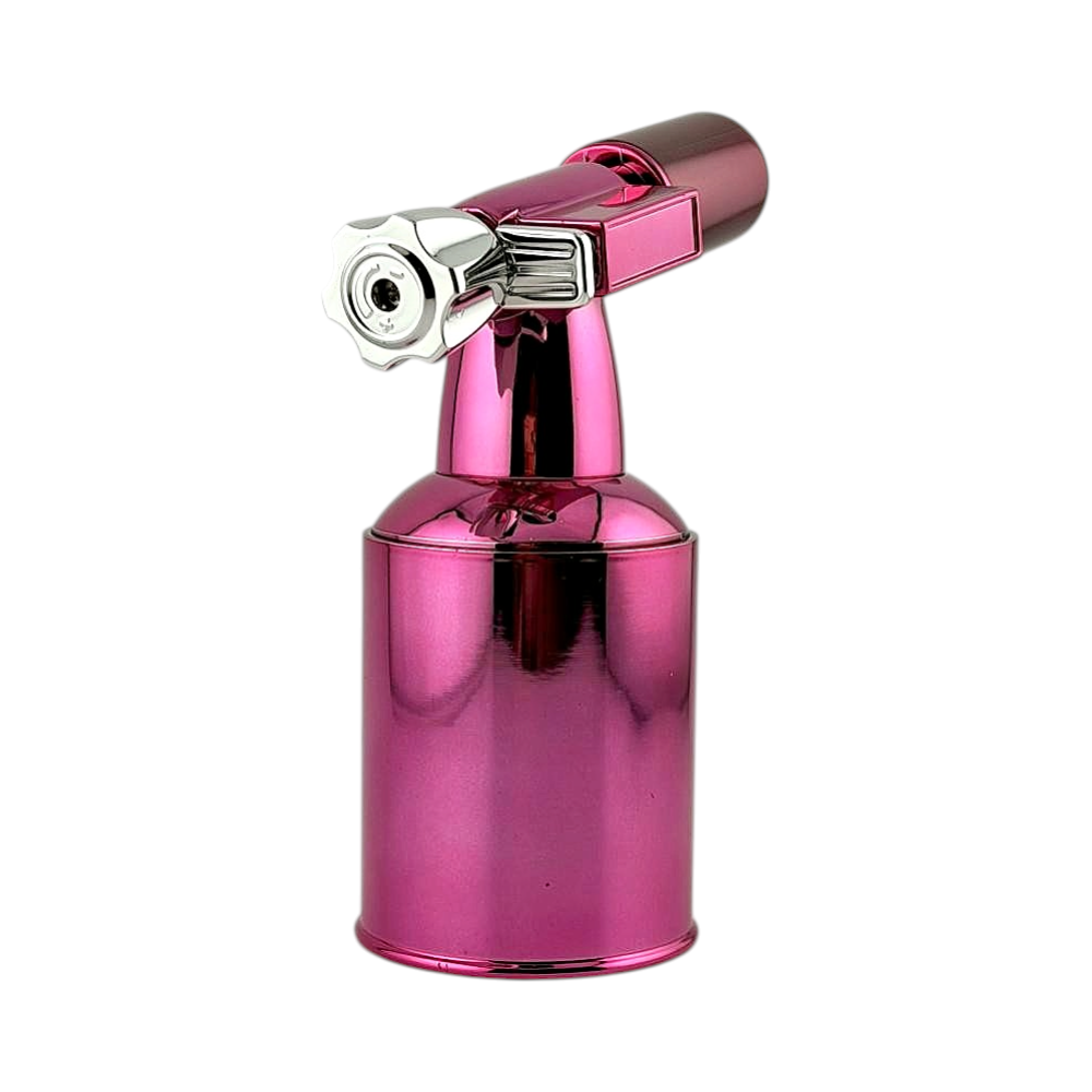 aLeaf 5" Brass Blow Torch Lighter Single Turbo Flame-Dark Pink