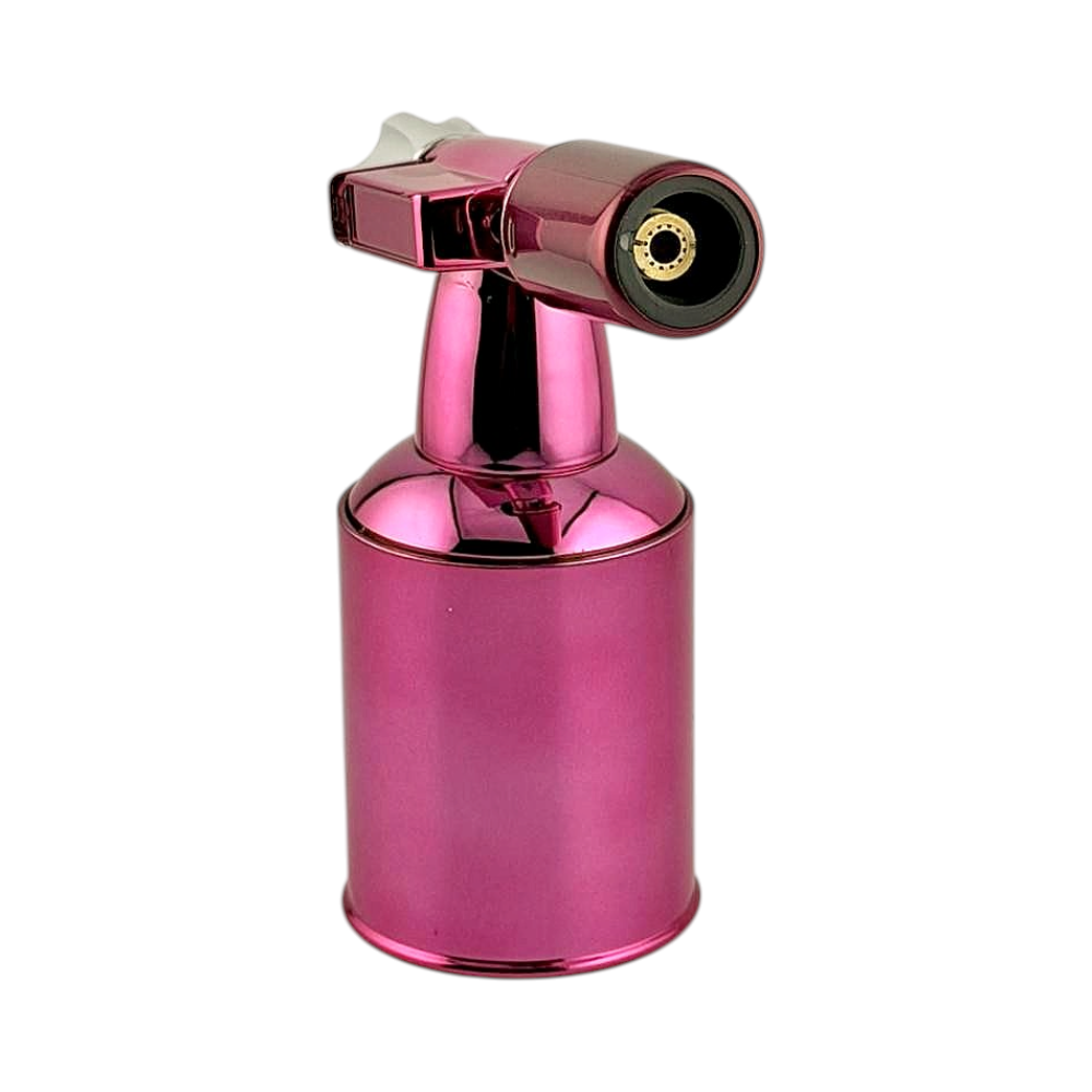 aLeaf 5" Brass Blow Torch Lighter Single Turbo Flame-Dark Pink