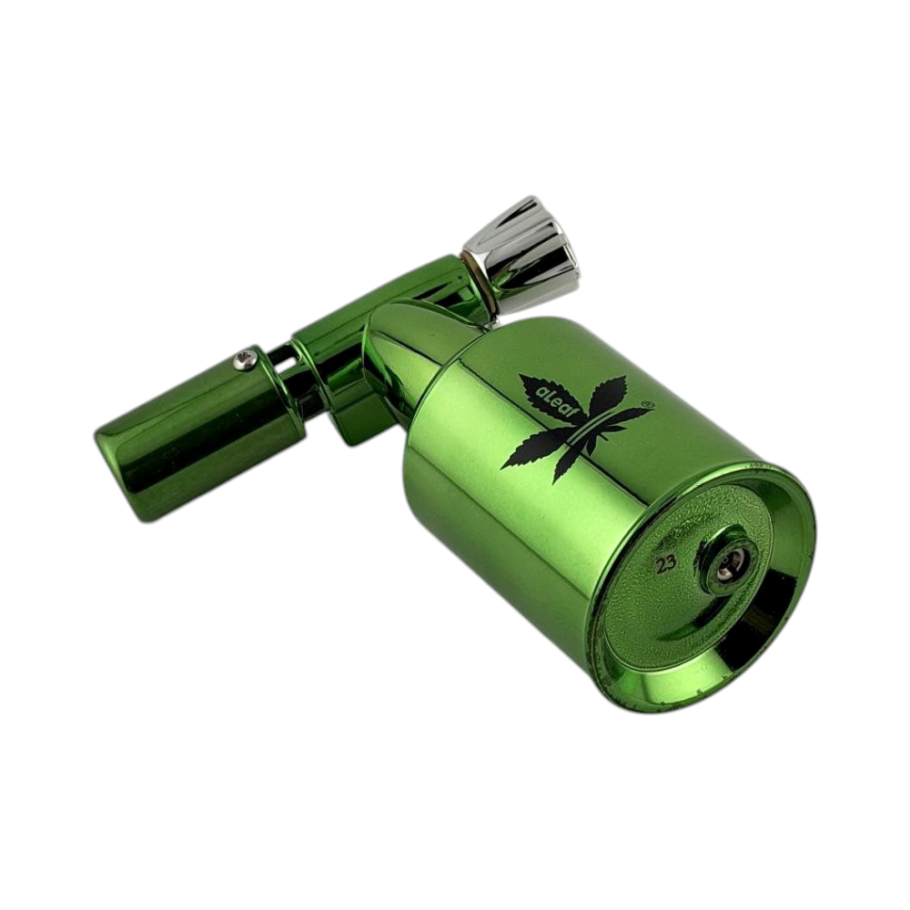 aLeaf 5" Brass Blow Torch Lighter Single Turbo Flame-Green