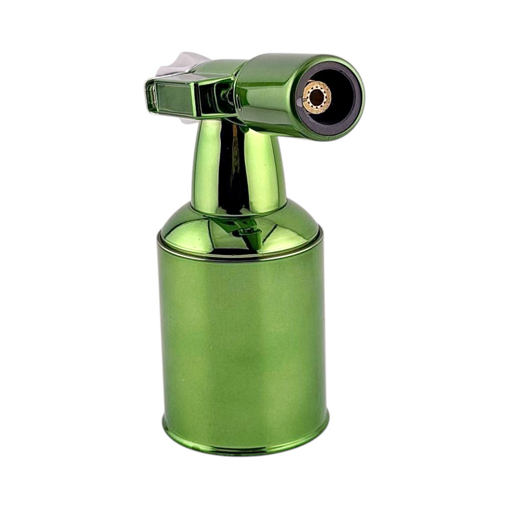 aLeaf 5" Brass Blow Torch Lighter Single Turbo Flame-Green